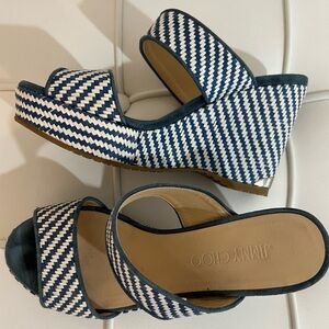 Jimmy Choo Parker Wedge Platform Sandals Worn Only Once size 8 1/2 (38.5)